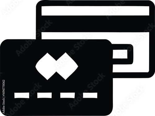 Credit Card Icon Secure Payment, Digital Transactions, Financial Services, and Banking Symbol