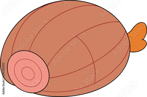 Delicious sliced roast turkey or ham offering a savory and juicy culinary delight
