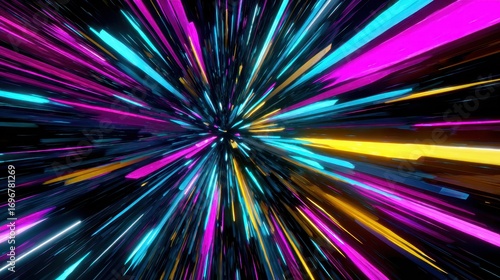 Colorful Abstract Speed Lines.