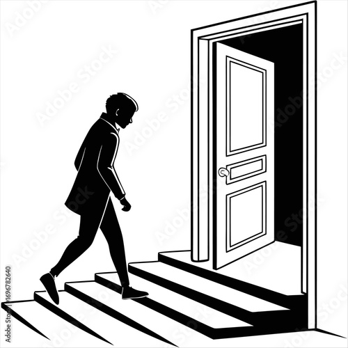 silhouette of a woman in a doorway