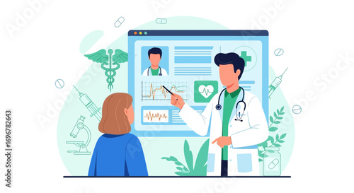 Medical Consultation: Healthcare Provider Explains Medical Results to Patient During Appointment