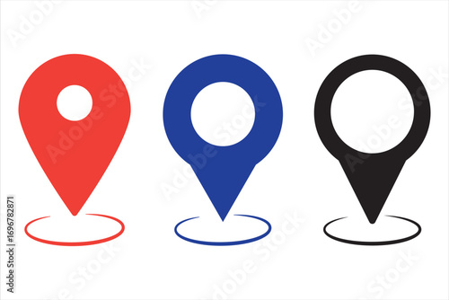 Location pin map marker pointer navigation destination symbol icon sign spot pinpointing