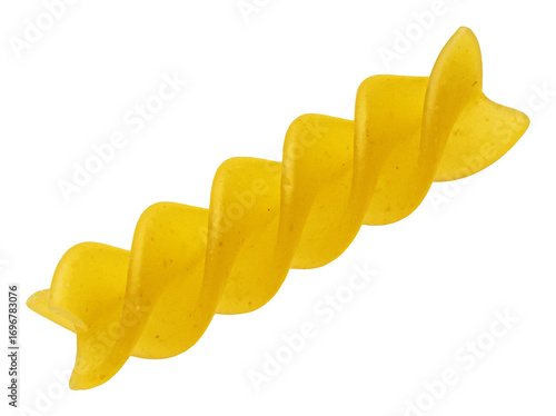 Fusilli pasta isolated