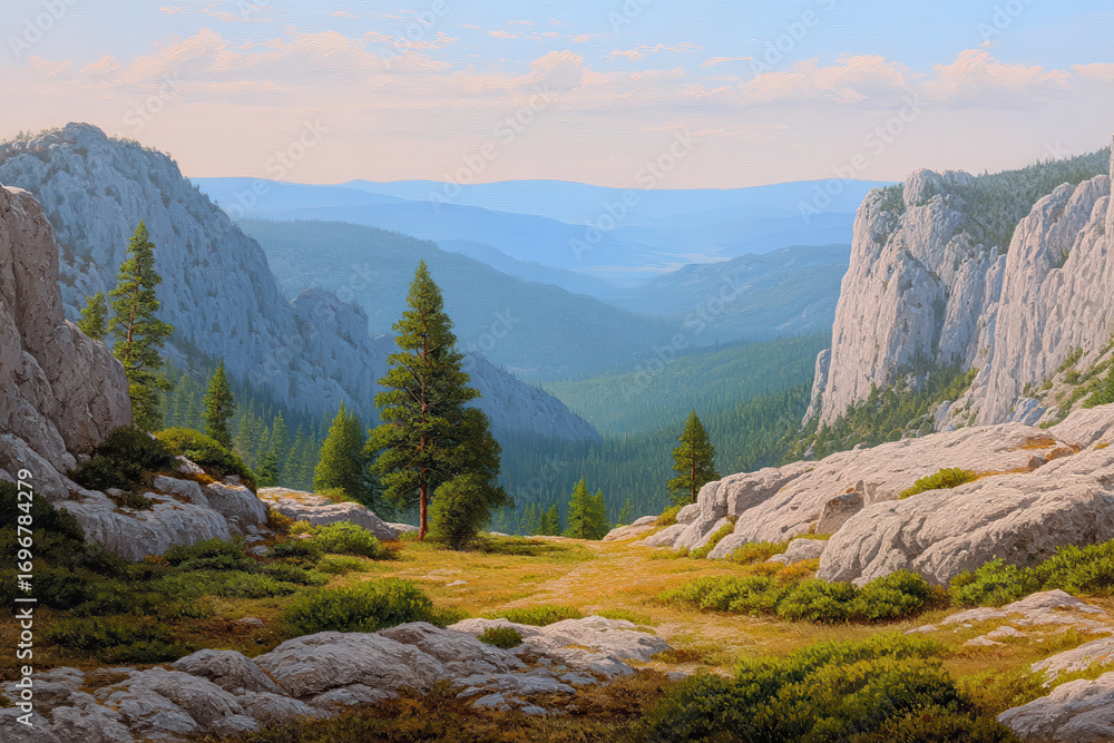 Fototapeta premium majestic mountains inspire artists worldwide serving as canvases for emotional expression