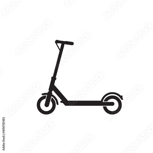 Silhouette of an electric scooter for urban transport on a white background. EPS 10.