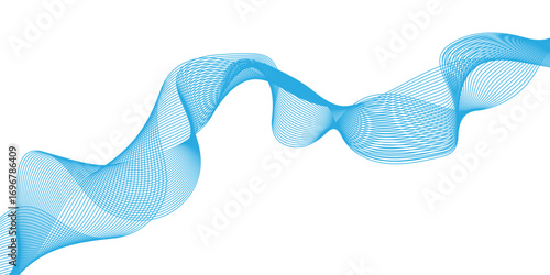 Abstract wave line background with smooth flowing curves, dynamic motion effect, modern pattern, gradient flow, elegant decorative digital design.	