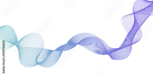 moving and dynamic curved wave or blending line as abstract background, abstract wavy purification air curve wind cyberspace flow neon light effect wave or blending line.