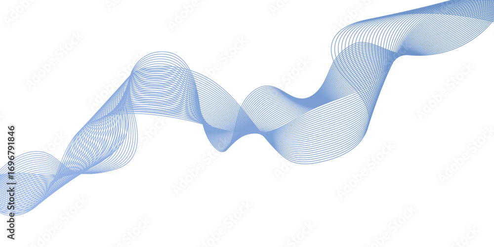 Fototapeta premium Creative abstract wave line background, elegant flowing curve pattern, modern futuristic design, smooth minimal, modern geometric abstract curved wave or blending lines floating in the background.