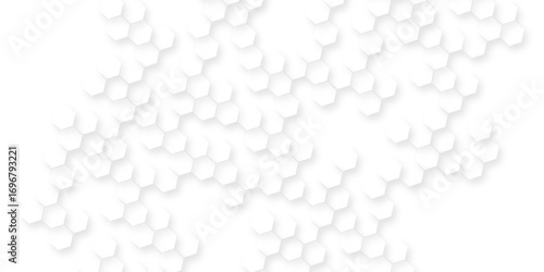 Abstract seamless geometric patterns of Clean white hexagon background with modern geometric shapes for minimal elegant designs.