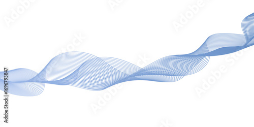 Abstract wave line background with smooth flowing curves, dynamic motion effect, modern pattern, gradient flow, elegant decorative digital design.	