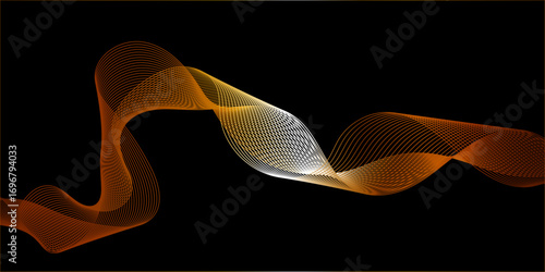 Abstract flowing wave line background with smooth dynamic curves, elegant motion stripes, futuristic energy pattern, modern digital fluid design art.	