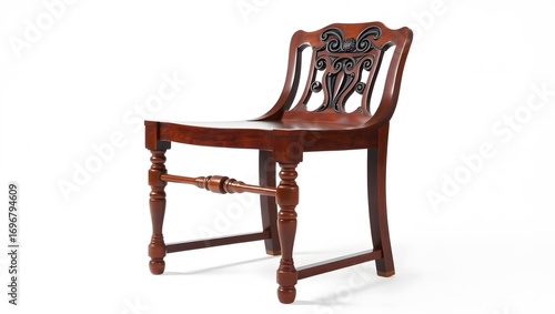 wooden chair isolated on white