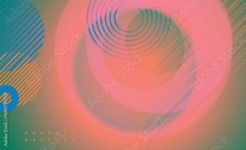Modern circle line abstract colorful design for  cover design, website, banner, flyer,