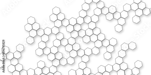 modern geometric white background with various geometric hexagon, Modern white abstract background with smooth soft curves, minimal geometric shapes, clean light texture, elegant futuristic pattern.