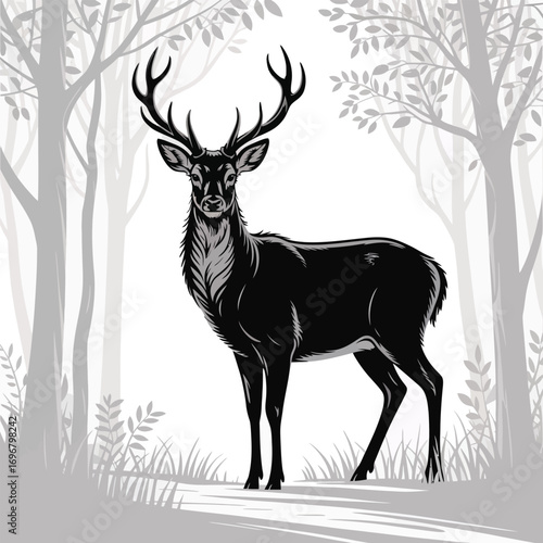 deer silhouette vector