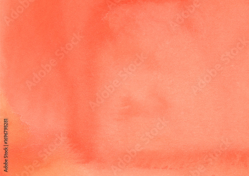 にじみのあるオレンジ色の水彩背景素材