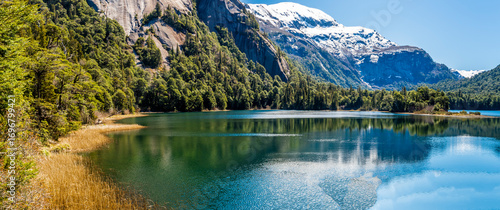 Lake Los Cantaros, Andean glacial origin, Neuquen, Patagonia, Argentina