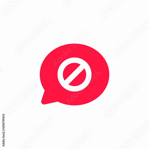 chat non available icon sign vector