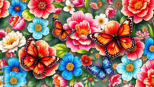 colorful butterfly on a flower