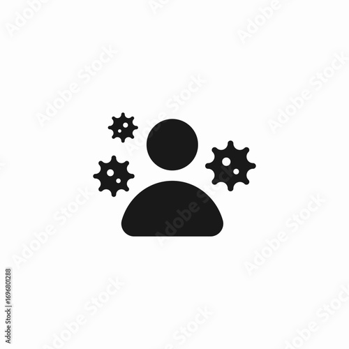 pandemic illness virus icon sign vector