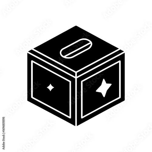 charity donation box monotone icon 
