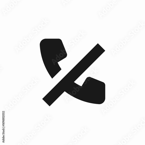 phone call non available icon sign vector
