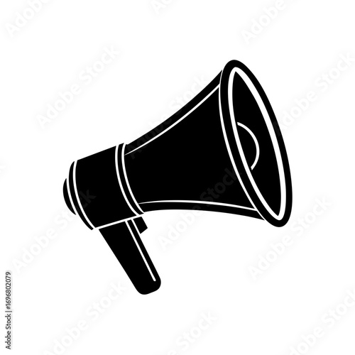 public relations megaphone monotone icon 