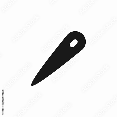 sewing needle icon sign vector