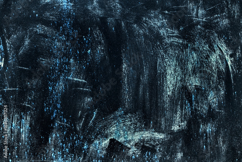 Old dirty metal texture black steel dark abstract blue pattern surface background structure