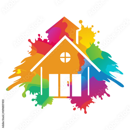 Vibrant Home Paint Splash Concept
