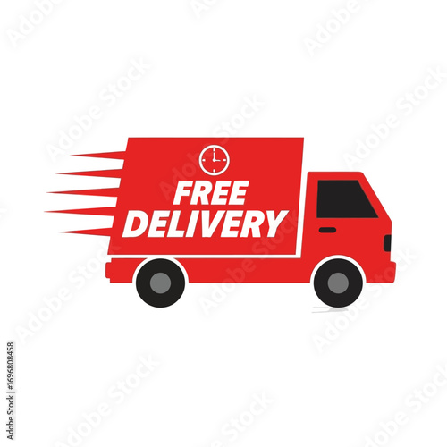 free delivery truck with boxes