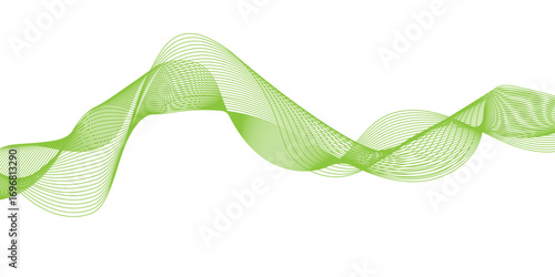 Minimalist abstract geometric curved business concept poster with line wave or blending wave lines, abstract wavy purification air curve wind cyberspace flow neon light effect wave or blending line.