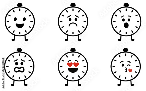 set character watch with emotion vector
Vector set character with emotions joy, sadness, satisfaction, anger, love, kiss