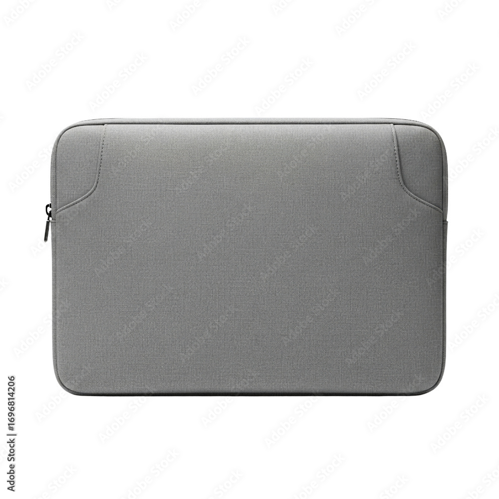 Fototapeta premium Grey fabric laptop sleeve for computer protection