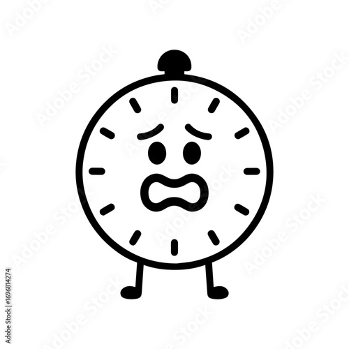 character emotion watch fear vector on white background
Vector icon character with emotion