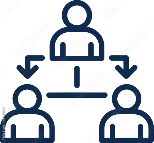 Abstract depiction of interconnected team members in a hierarchical structure