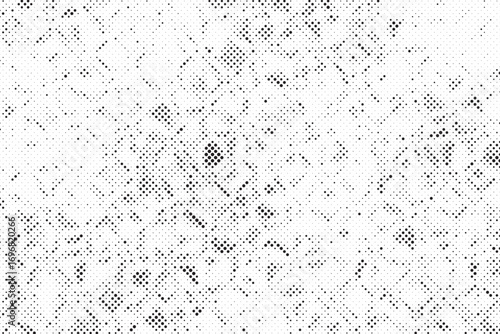 Dotted halftone texture background. Vanishing grunge gritty noise wallpaper. Monochrome pop art gradient overlay. Weathered pixelated raster comic backdrop. Vector bitmap fading subtle surface