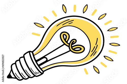 Glowing light bulb