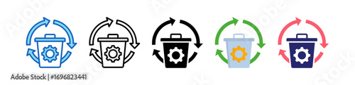 Incineration Multiple Style Icon Set Collection. 