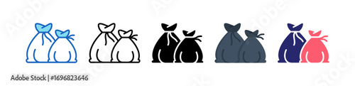 Incineration Multiple Style Icon Set Collection. 