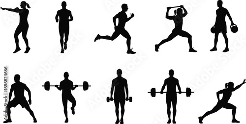 silhouettes of people