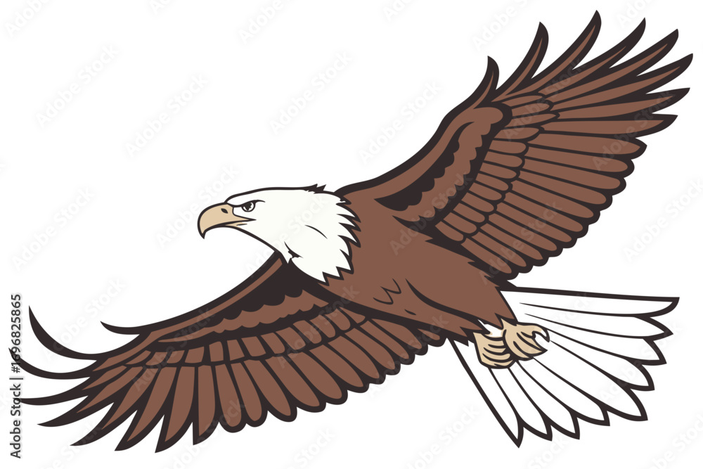 Obraz premium Bald eagle in flight