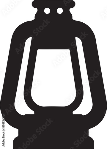 lantern silhouette vector, lantern silhouette illustration on white background