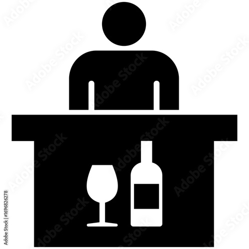 silhouette of a man with a bottle