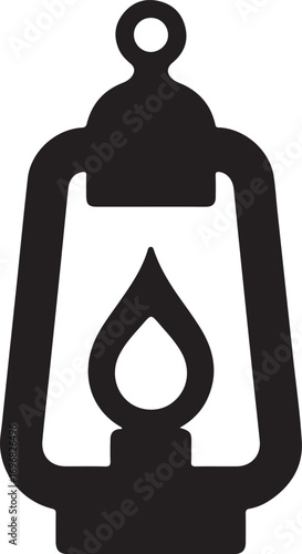 lantern silhouette vector, lantern silhouette illustration on white background