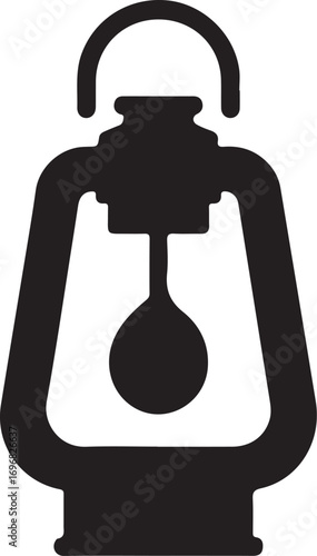 lantern silhouette vector, lantern silhouette illustration on white background