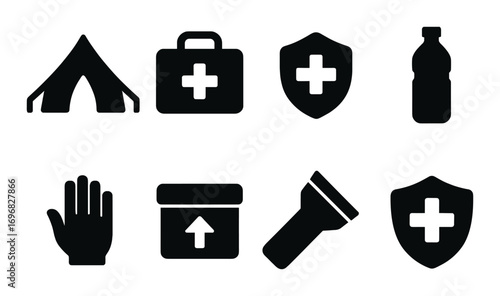Occult elements linear icons set. featuring book, mirror, amulet, snake, potion, scroll, doll, and wand