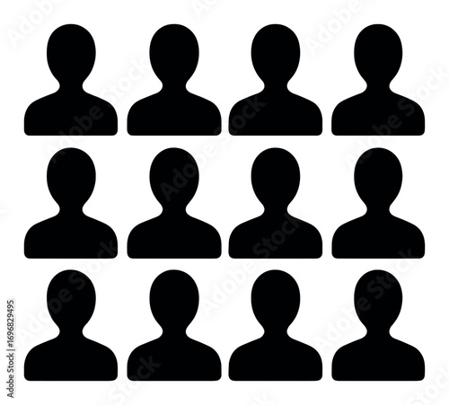 Fitness activities silhouette icon set. featuring bodybuilding, exercise, calendar, and book symbols