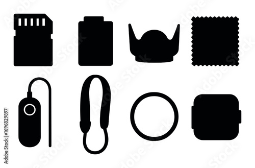 Social interaction silhouette icon set. featuring community, communication, diversity, teamwork, and network symbols