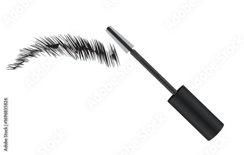 Black eyebrow isolated. vector illustration